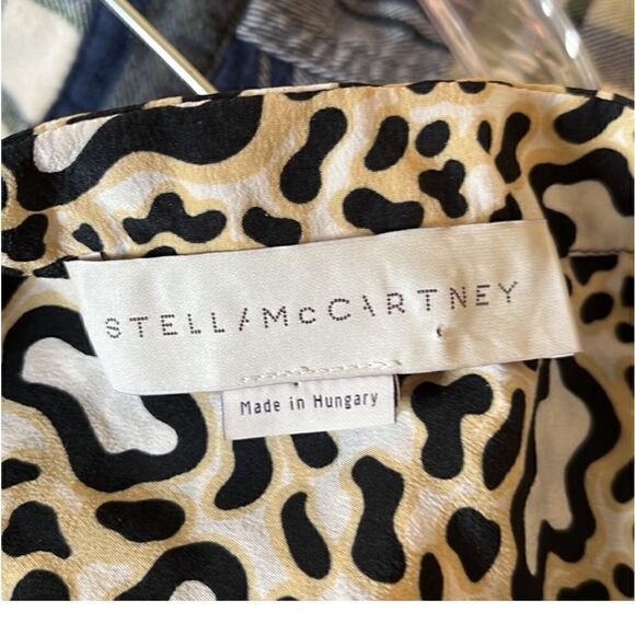 Stella McCartney Women’s Size 40 US 8 Mini Dress Tan Black Animal Print - Picture 4 of 5